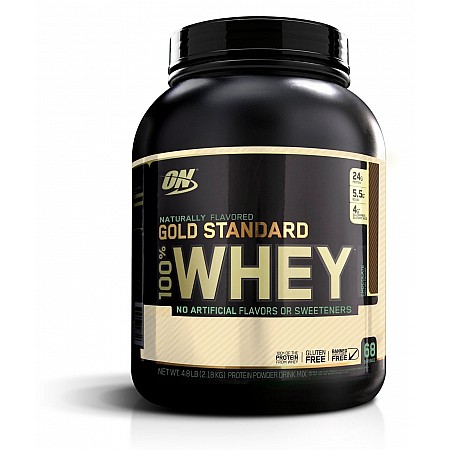 אבקת חלבון מי גבינה בטעם טבעי שוקולד Whey אופטימום גולד סטנדרט 2.18 ק"ג - מבית Optimum Nutrition