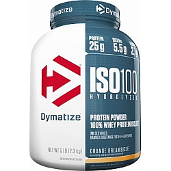 אבקת חלבון איזו 100 דיימטייז ISO100 Hydrolyzed בטעם תפוז 2.3 ק"ג - מבית Dymatize Nutrition