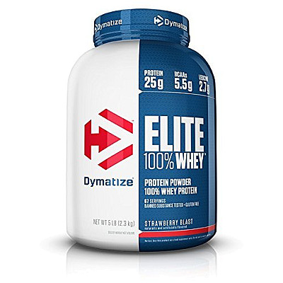 אבקת חלבון וואי אליט דיימטייז Whey Elite בטעם תות 2.27 ק"ג - מבית Dymatize Nutrition
