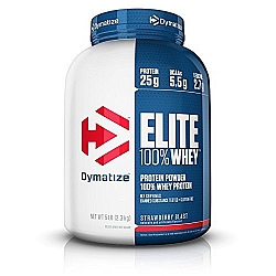 אבקת חלבון וואי אליט דיימטייז Whey Elite בטעם תות 2.27 ק"ג - מבית Dymatize Nutrition