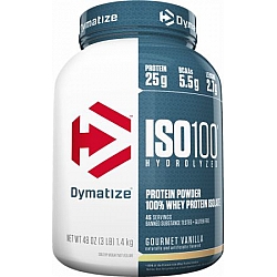 אבקת חלבון איזו 100 דיימטייז ISO 100 בטעם וניל 1.4 ק"ג - מבית Dymatize Nutrition