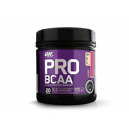 BCAA  עם גלוטמין אופטימום פרו סירייס טעם לימונדה פטל 390 גרם - מבית Optimum Nutrition