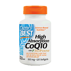 CoQ10 קו-אנזים ג'ל ספיגה גבוהה 100 מ"ג - 60 כמוסות רכות - מבית Doctor's best