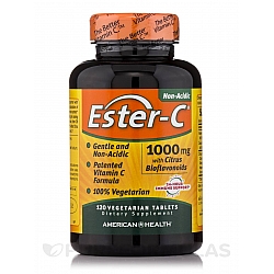 אסטר סי ויטמין C לא חומצי 1000 מ"ג 120 טבליות - מבית Ester-C