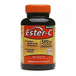 אסטר סי ויטמין C לא חומצי 500 מ"ג 120 כמוסות - מבית Ester-C