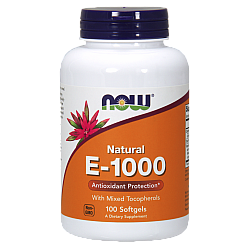 ויטמין E-1000 טבעי 100 כמוסות - מבית NOW FOODS
