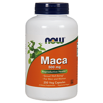  MACA מאקה 500 מ"ג - 250 כמוסות - מבית NOW FOODS