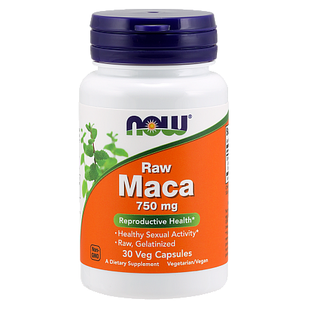 MACA מאקה טרי 750 מ"ג - 30 כמוסות מבית NOW FOODS