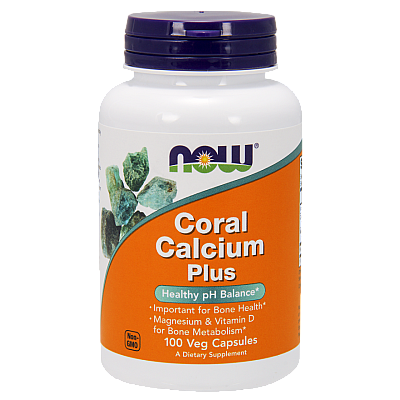 סידן אלמוגים פלוס עם ויטמין D ומגנזיום 100 כמוסות - מבית NOW FOODS