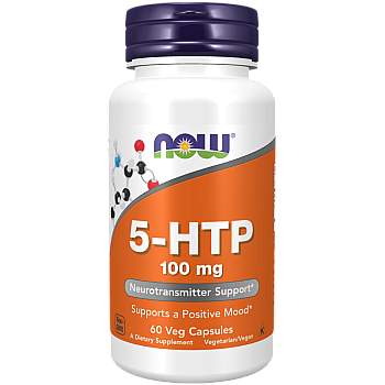 5-HTP במינון 100 מ"ג - 60 כמוסות - מבית NOW FOODS