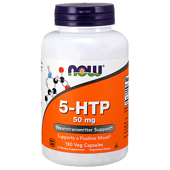 5-HTP במינון 50 מ"ג - 180 כמוסות צמחימ בית NOW FOODS