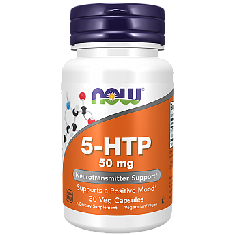 5-HTP במינון 50 מ"ג - 30 כמוסות צמחימ בית NOW FOODS