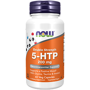 5-HTP חזק 200 מ"ג 60 כמוסות - מבית NOW FOODS
