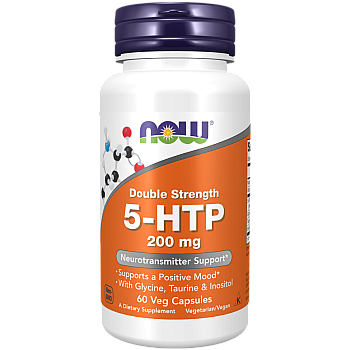 5-HTP חזק 200 מ"ג 60 כמוסות - מבית NOW FOODS