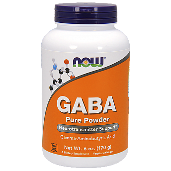 GABA אבקה טהורה 170 גרם - מבית NOW FOODS