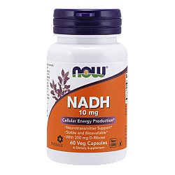NADH מכיל 10 מ"ג - 60 כמוסות - מבית NOW FOODS