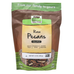 Real Food פקאנים גולמיים לא מומלחים 340 גרם - מבית NOW FOODS