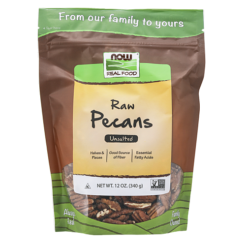 Real Food פקאנים גולמיים לא מומלחים 340 גרם - מבית NOW FOODS