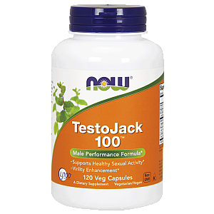 Testojack 100 טונגקאט עלי טסטוסטרון 120 כמוסות - מבית NOW FOODS