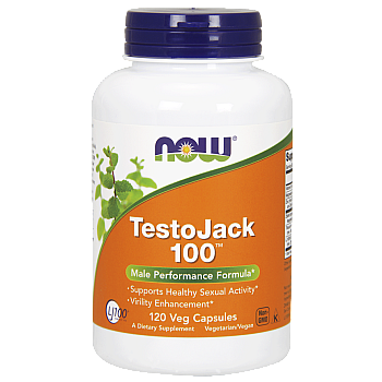 Testojack 100 טונגקאט עלי טסטוסטרון 120 כמוסות - מבית NOW FOODS