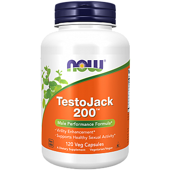 Testojack 200 טסטוסטרון 120 כמוסות - מבית NOW FOODS