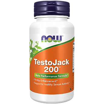 Testojack 200 טסטוסטרון 60 כמוסות - מבית NOW FOODS