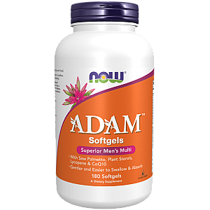  אדם ADAM מולטי-ויטמין לגברים 180 כמוסת ג'ל - מבית NOW FOODS