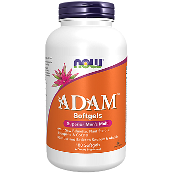  אדם ADAM מולטי-ויטמין לגברים 180 כמוסת ג'ל - מבית NOW FOODS