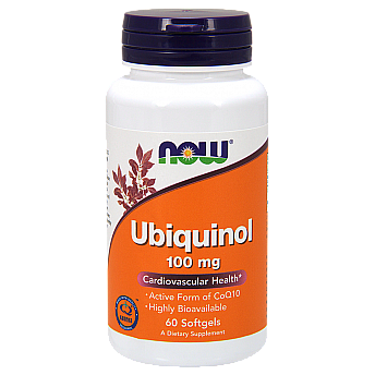 אוביקינול 100 מ"ג Ubiquinol - תכולה 60 כמוסות - מבית NOW FOODS