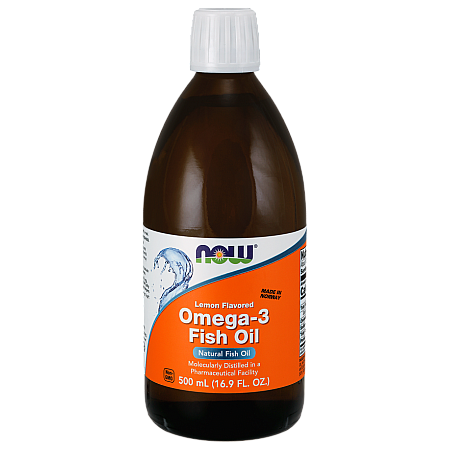 מחיר אומגה-3 משמן דגים טעם לימון 500 מ"ל - מבית NOW FOODS