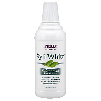 מי פה מלבינה טבעית צמחונית בטעם מנטה 473 מ"ל XyliWhite - מבית NOW FOODS