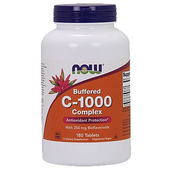 קומפלקס C-1000 לא חומצי 180 טבליות - מבית NOW FOODS