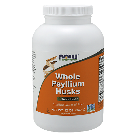 מחיר קליפות פסיליום שלמות Psyllium תכולה 340 גרם - מבית NOW FOODS
