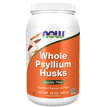 קליפות פסיליום שלמות Psyllium תכולה 680 גרם - מבית NOW FOODS