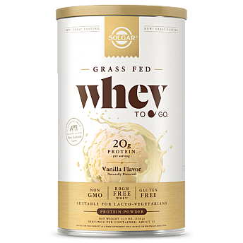 אבקת חלבון סולגאר מֵי גבינה Whey To Go בטעם ונילה - משקל 340 גרם מבית SOLGAR