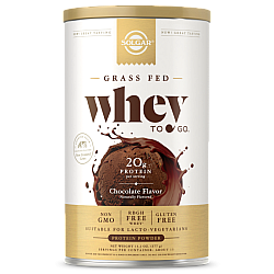 אבקת חלבון סולגאר מֵי גבינה Whey To Go בטעם שוקולד טבעי - משקל 454 גרם - מבית SOLGAR