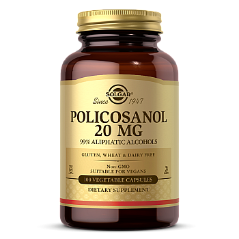 סולגאר פוליקוסנול 20 מ"ג 100 כמוסות צמחיות - מבית SOLGAR