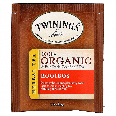מחיר טווינינגס תה רויבוש צמחים אורגני נטול קפאין 20 שקיקי - מבית Twinings
