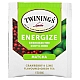 מחיר טווינינגס תה ירוק עם מאצ׳ה Energize בטעם חמוציות וליים 18 שקיקי - מבית Twinings