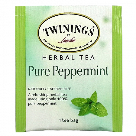 מחיר טווינינגס תה צמחים מנטה טהורה נטול קפאין 50 שקיקי - מבית Twinings