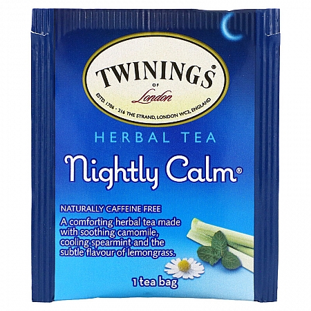 מחיר טווינינגס תה צמחים לילה רגועה נטול קפאין באופן טבעי 20 שקיקי - מבית Twinings