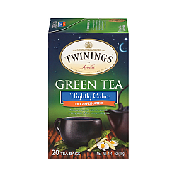 טווינינגס תה ירוק לילה רגוע נטול קפאין טבעי 20 שקיות - מבית Twinings