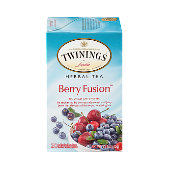 טווינינגס תה צמחים ברי פיוז'ן Berry Fusion נטול קפאין 20 שקיקי - מבית Twinings