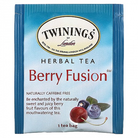 טווינינגס תה צמחים ברי פיוז'ן Berry Fusion נטול קפאין 20 שקיקי - מבית Twinings