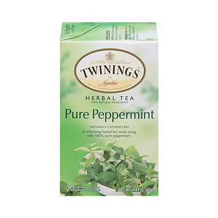 מחיר טווינינגס תה צמחים נענע חריפה טהורה נטול קפאין 25 שקיקי - מבית Twinings