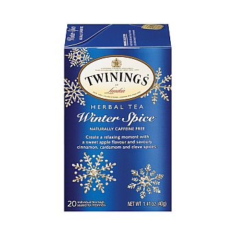 טווינינגס תה צמחים תבלין חורף Winter Spice נטול קפאין בשקיות 20 - מבית Twinings