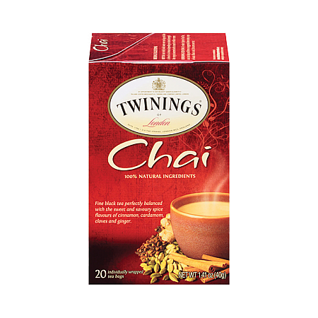 מחיר טווינינגס תה צ׳אי בשקיות 25 יחידות - מבית Twinings