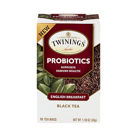 מחיר טווינינגס תה שחור פרוביוטיקה Probiotics English Breakfast ארוחת בוקר אנגלית 18 שקיקי - מבית Twinings