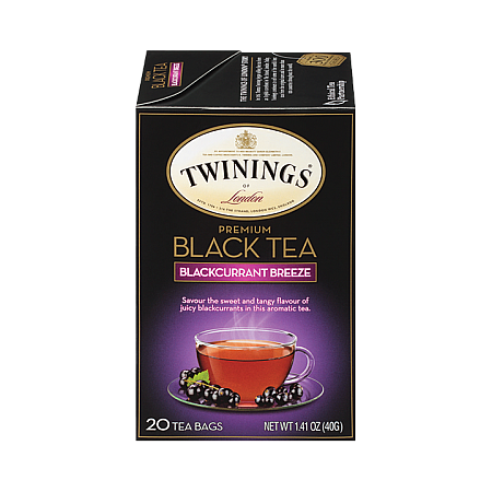 מחיר טווינינגס תה שחור פרימיום בריז דומדמניות שחורות - בשקיות 20 יחידות - מבית Twinings