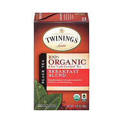 טווינינגס תה שחור תערובת ארוחת בוקר Breakfast Blend אורגני 20 שקיקי - מבית Twinings